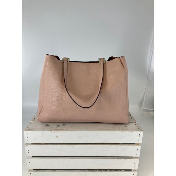 KATE SPADE LARGE DUSTY PINK PEBBLED LEATHER SHOULDER BAG - Picture 4 of 15